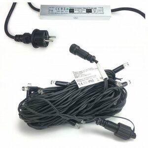 Starter-Set - LED Lichterkette mit 20 warmweißen Lampen einschließlich Transformator