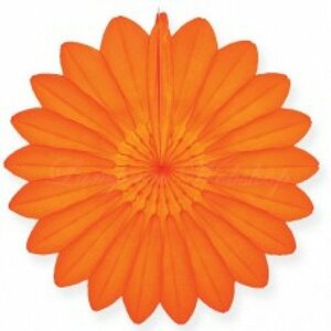 Papierfächer Orange 67cm