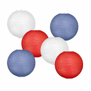 Lampionpaket - Papier - Flag Red White Blue - 30-teilig S/25cm