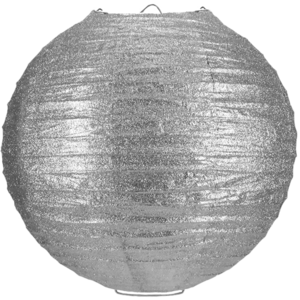 Lampion Silber mit Glitzer 80cm Lampion Silber mit Glitzer 80cm