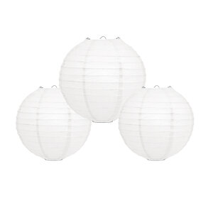  Lampion Set - Papier - 20 Teilig - Weiß