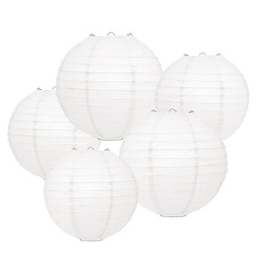 Lampion Set - Papier - 40 Teilig - Weiß