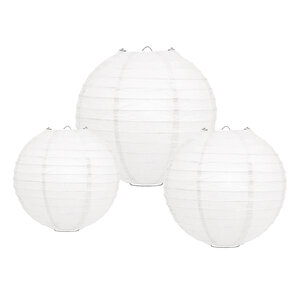 Lampionpaket - Papier - Basic White - 10-teilig