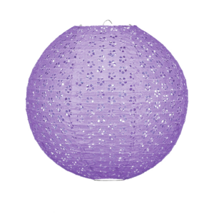 Lampion Lila mit Spitzeneffekt 35cm Lampion Lila mit Spitzeneffekt 35cm
