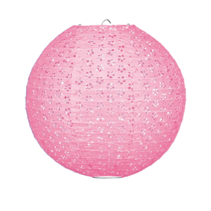 Rosa Lampion mit Spitzeneffekt 35cm Rosa Lampion mit Spitzeneffekt 35cm