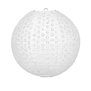 Lampion Weiß mit Spitzeneffekt 35cm Lampion Weiß mit Spitzeneffekt 35cm