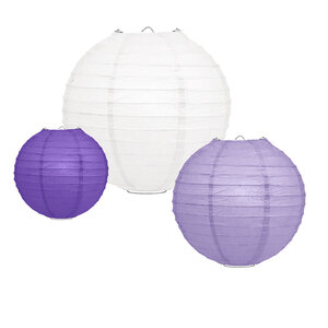 Lampion Set - Papier - Violett - 10-teilig