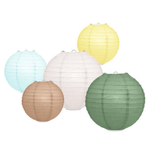 Lampionpaket - Papier - Natural Pastel - 10-teilig