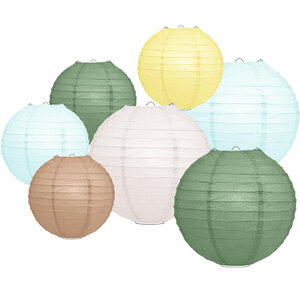 Lampionpaket - Papier - Natural Pastel - 20-teilig