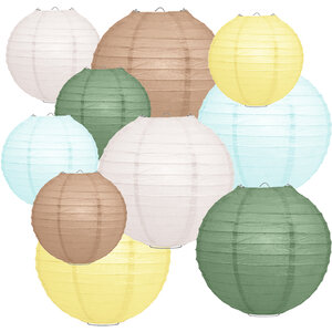 Lampionpaket - Papier - Natural Pastel - 40-teilig