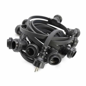 Schwarze Birnenlichterkette - 10 Meter