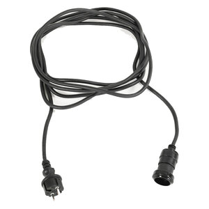 Netzkabel mit Anschluss E27 - Schwarz - 5 Meter für außen Netzkabel mit Anschluss E27 - Schwarz - 5 Meter für außen