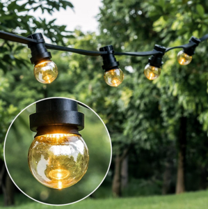 Lichterkette mit dimmbaren 2-Watt-LED-Lampen mit LEDs im Boden 10 meter